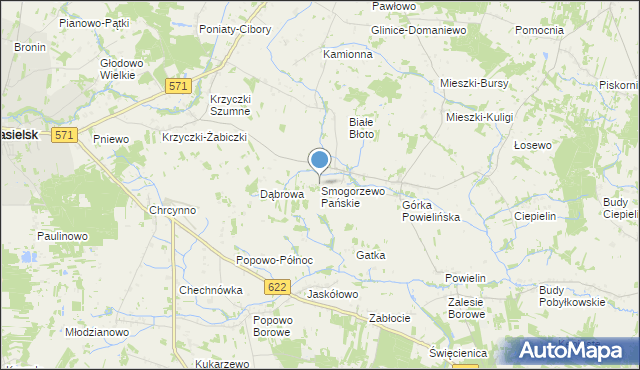 mapa Smogorzewo Pańskie, Smogorzewo Pańskie na mapie Targeo